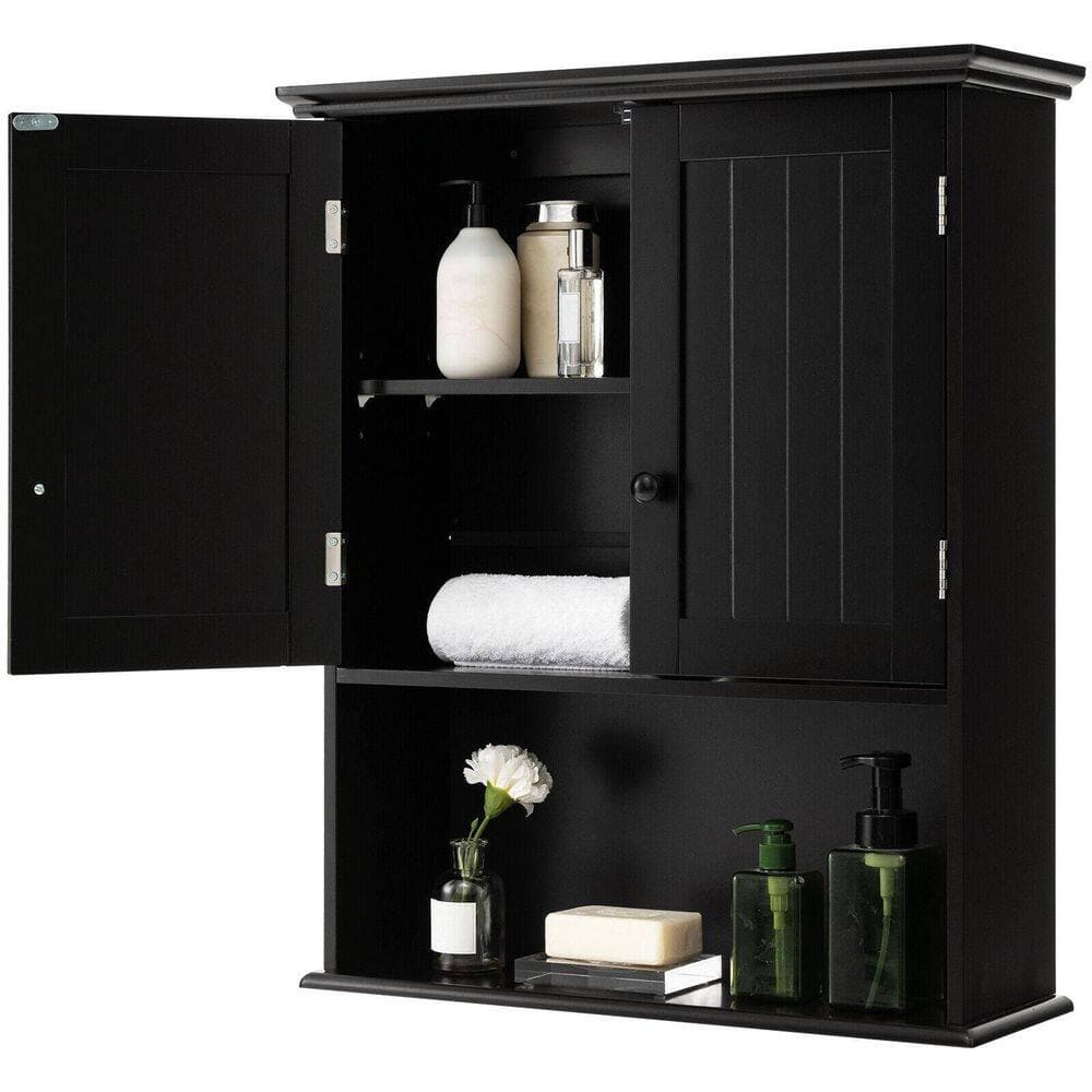 WELLFOR 23.5 in. W 8 in. D 28 in. H Bathroom Storage Wall Cabinet (3)