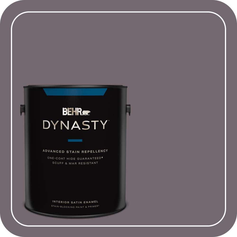BEHR DYNASTY 1 gal. #MQ1-33 Sultry Smoke One-Coat Hide Satin Enamel Interior Stain-Blocking Paint and Primer