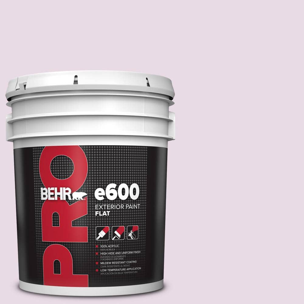 BEHR PRO 5 gal. #M110-1 Twinkled Pink Flat Exterior Paint