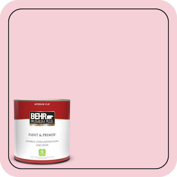 BEHR PREMIUM PLUS 5 gal. #120C-1 April Blush Semi-Gloss Enamel Low Odor Interior Paint & Primer (3)