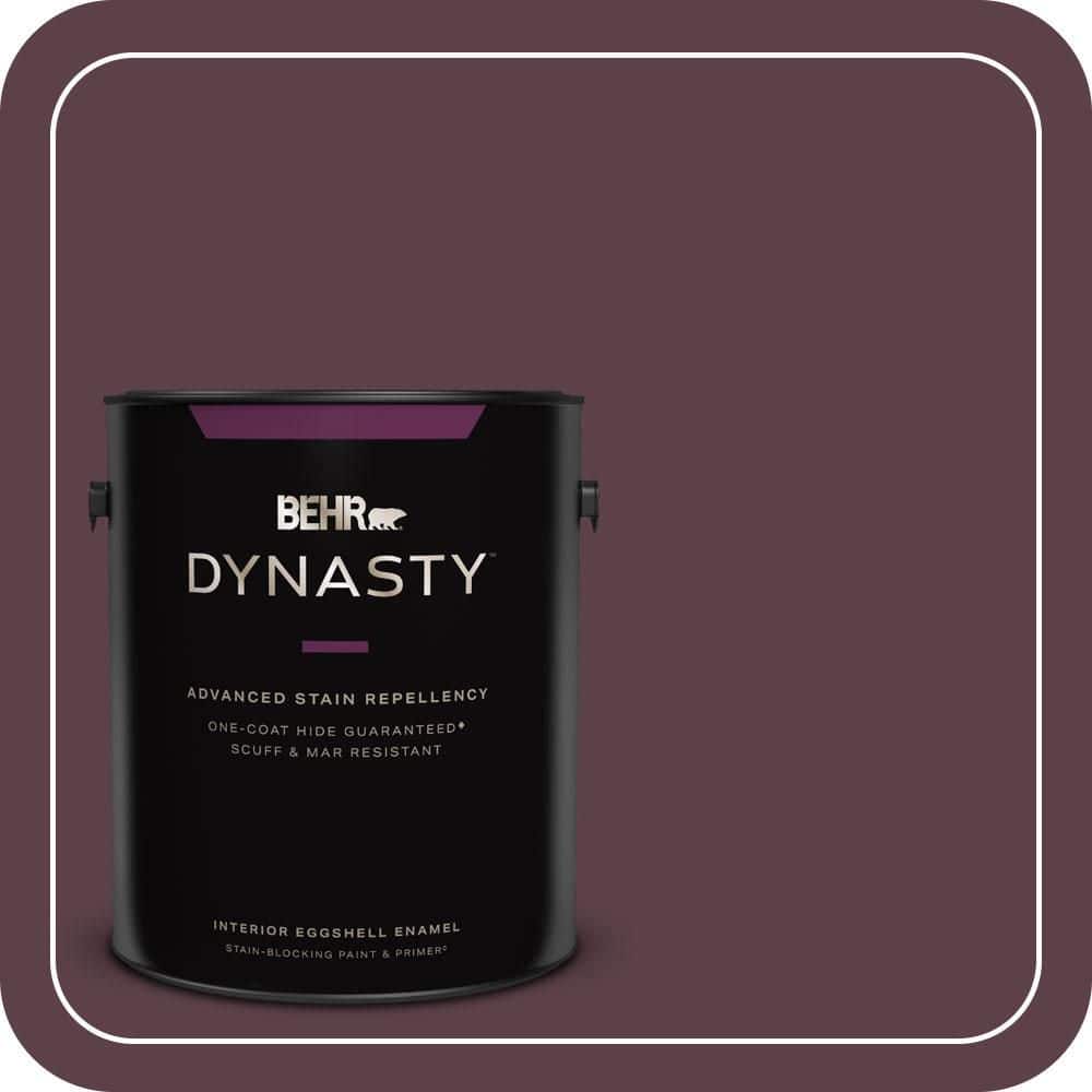 BEHR DYNASTY 1 gal. #QE-63 Napa Wine Eggshell Enamel Interior Stain-Blocking Paint & Primer