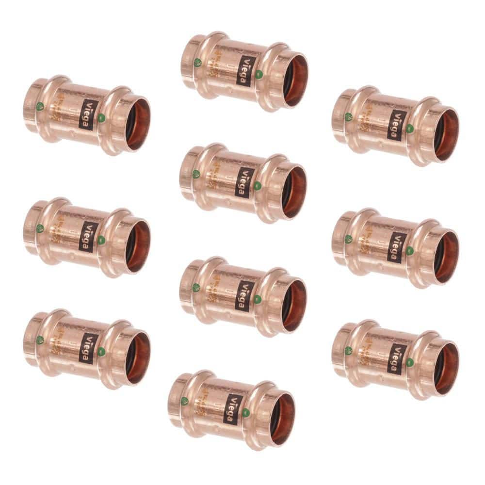 Viega ProPress 3/4 in. Press Copper Coupling with Stop (10-Pack) (1)