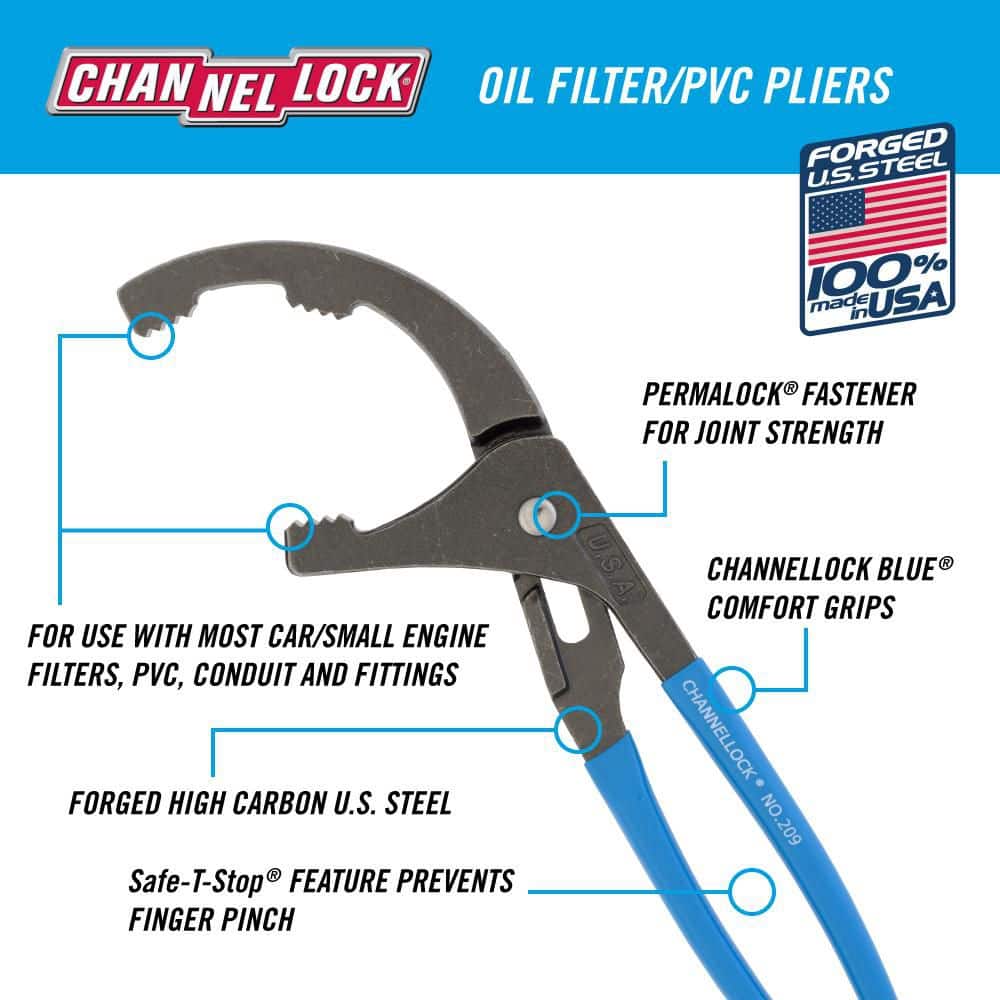 Channellock 9 in. Oil-Filter and PVC Slip-Joint Pliers (2)