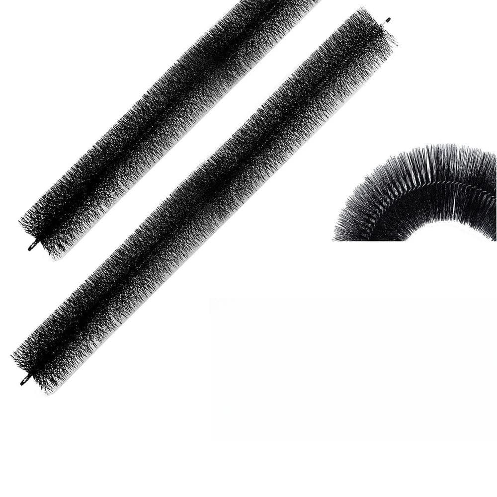 Laybus 10 Pieces 4.33 in. x 33.86 in. Gutter Filter Made of Stainless Steel Wire Core and UV-Resist Professional PP Bristles (1)