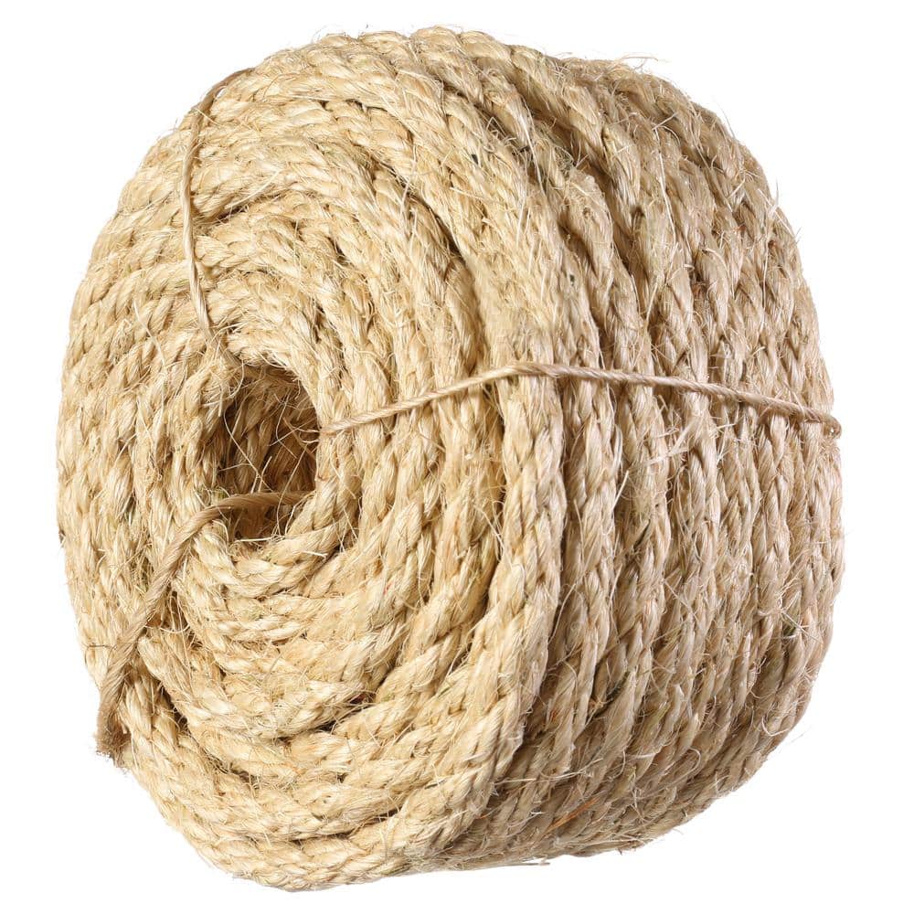 Everbilt 3/8 in. x 50 ft. Natural Twisted Sisal Rope (3)