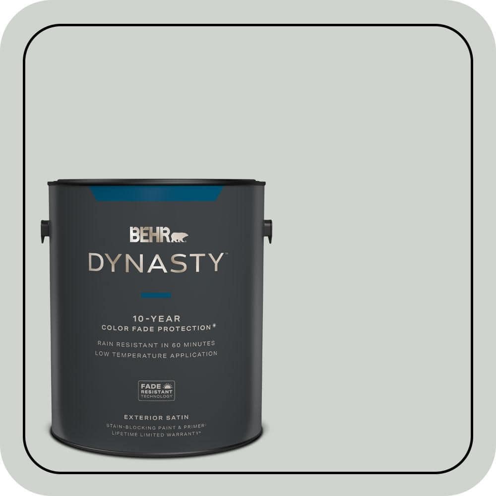 BEHR DYNASTY 1 gal. #PPU12-11 Salt Glaze Satin Enamel Exterior Stain-Blocking Paint & Primer