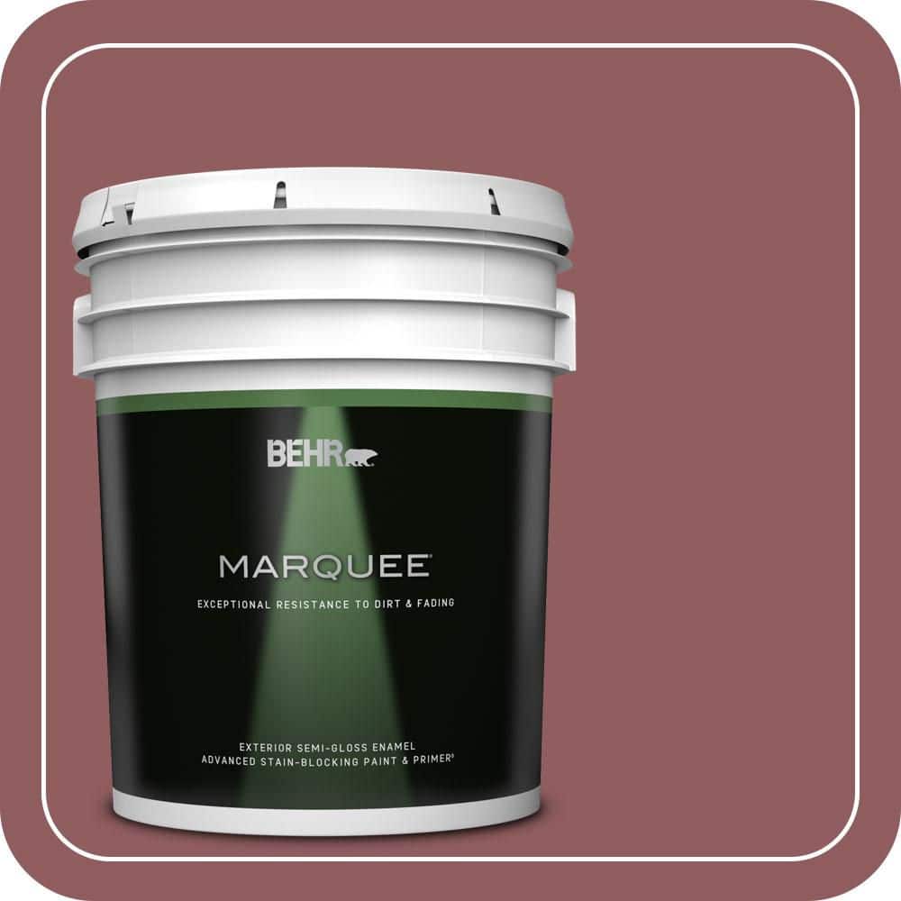 BEHR MARQUEE 5 gal. #S130-6 Spiced Potpourri Semi-Gloss Enamel Exterior Paint & Primer