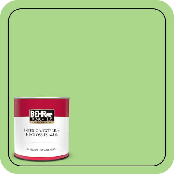 BEHR PREMIUM PLUS #430B-4 Peas a Pod Enamel Low Odor & Primer (4)