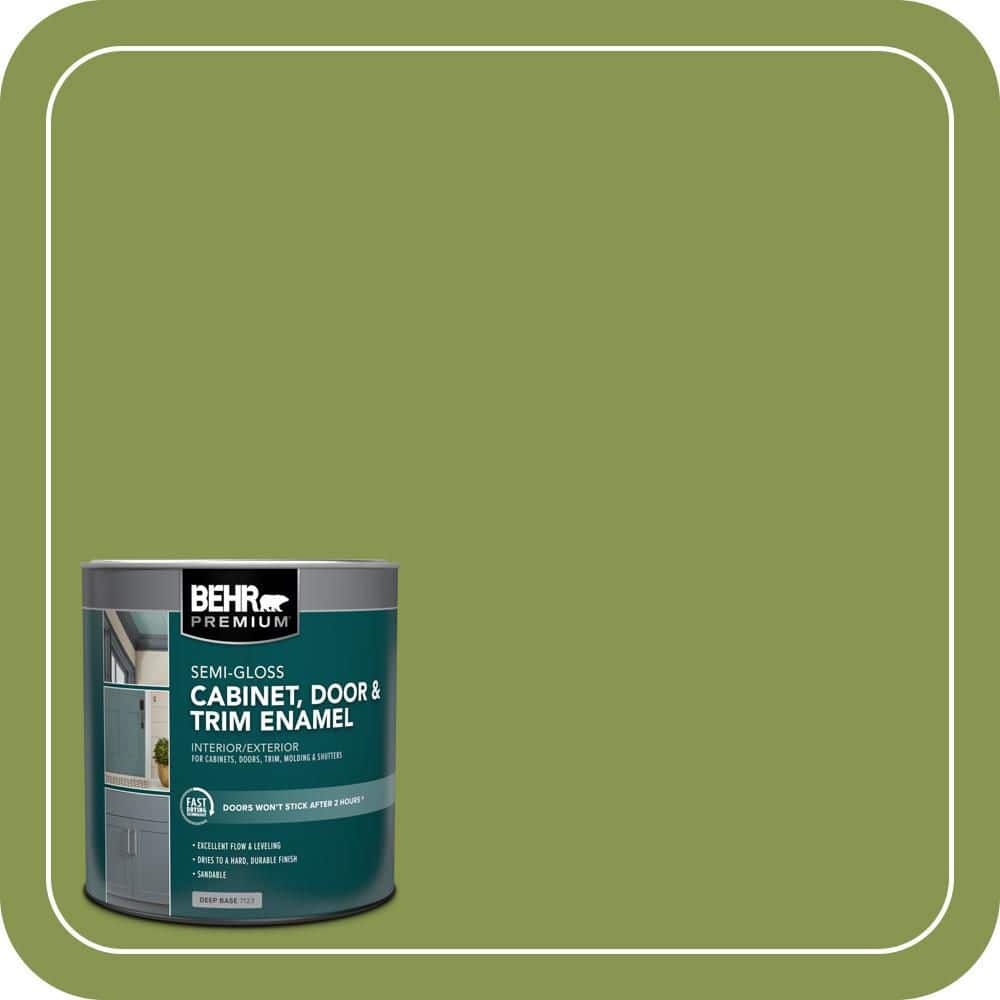 BEHR PREMIUM 1 qt. #M350-6 Frog Semi-Gloss Enamel Interior/Exterior Cabinet, Door & Trim Paint
