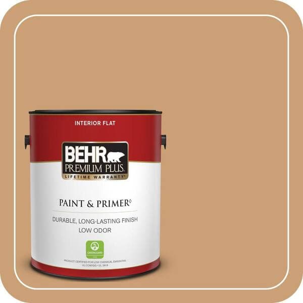 BEHR PREMIUM PLUS #ICC-62 Pumpkin Butter Enamel Low Odor & Primer (2)