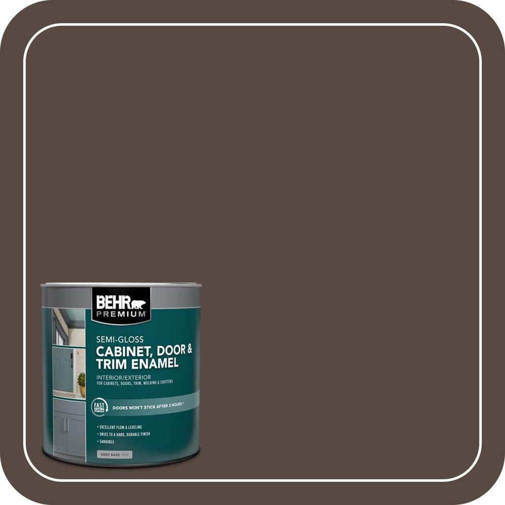 BEHR PREMIUM 1 qt. #780B-7 Bison Brown Semi-Gloss Enamel Interior/Exterior Cabinet, Door & Trim Paint