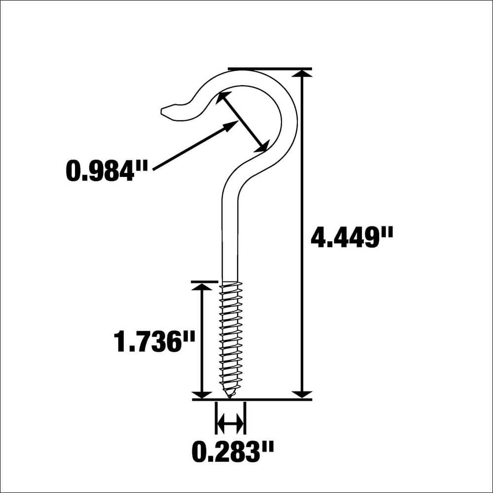 Everbilt #2 Zinc Screw Hook (2)