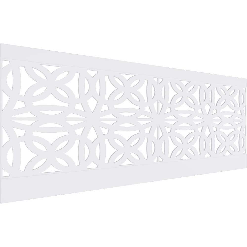 Ekena Millwork 32 in. H x 94-1/2 in. W 23.64 sq. ft. Baytown PVC Wainscot Paneling Kit (1)