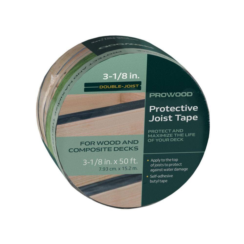 ProWood 3-1/8 in. x 50 ft. Black Butyl Deck Joist Tape for Under Decking Board (3)