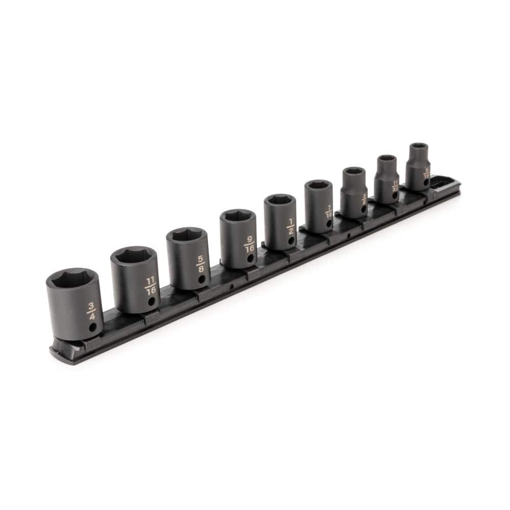TEKTON 3/8 in. Drive 5/16 in-3/4 in. 6-Point Impact Socket Set (9-Piece) (1)