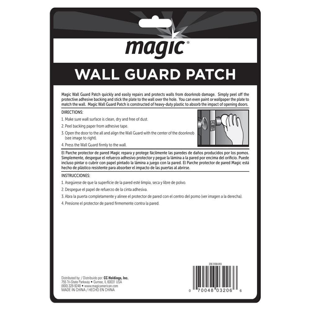 Magic 5 in. Round Wall Patch and Guard in White (2)
