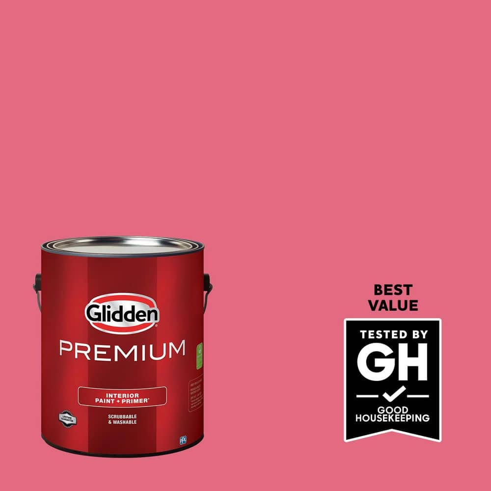 Glidden Premium 1 gal. PPG1184-5 Cherry Brandy Semi-Gloss Interior Latex Paint