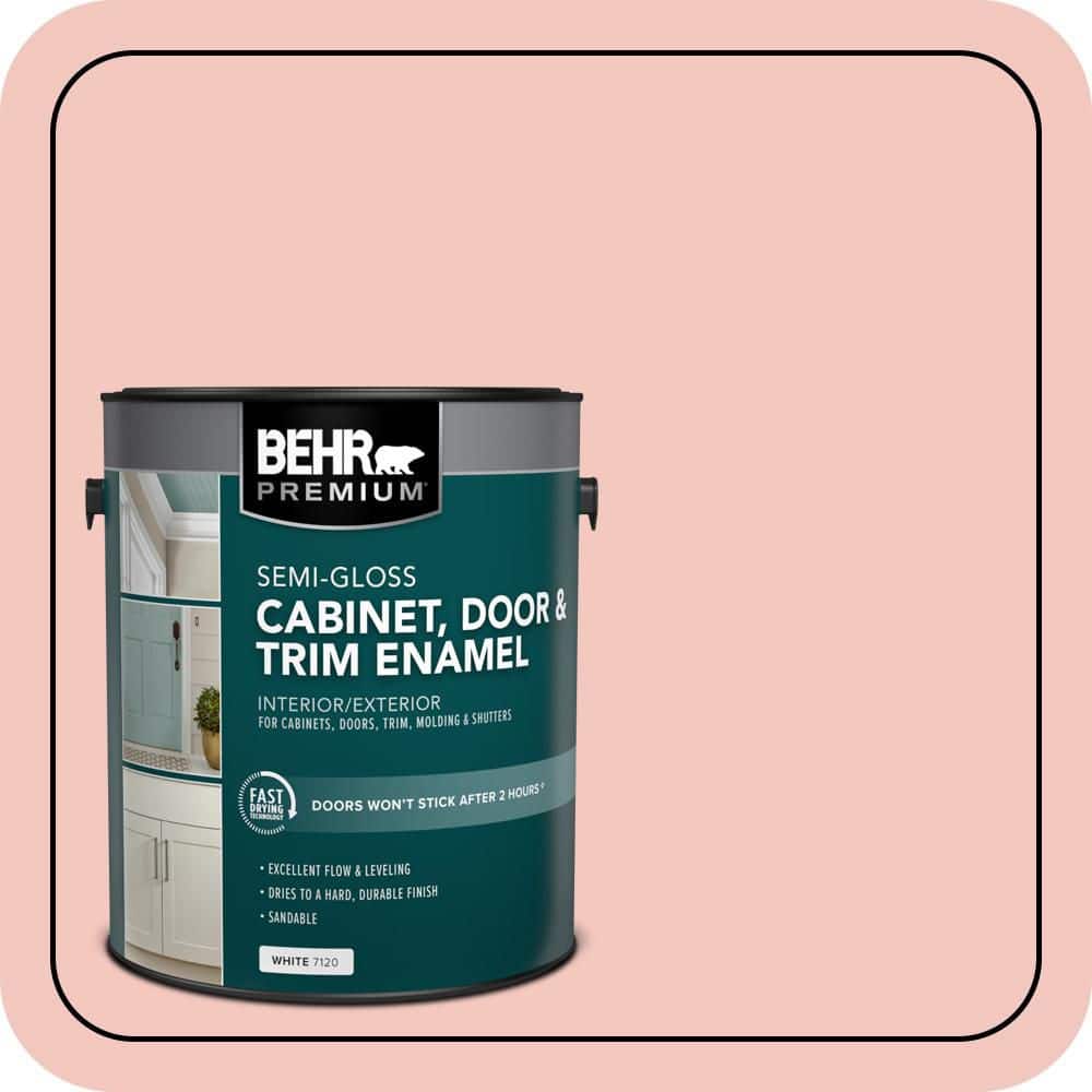 BEHR PREMIUM 1 gal. #M170-2 Prairie Rose Semi-Gloss Enamel Interior/Exterior Cabinet, Door & Trim Paint