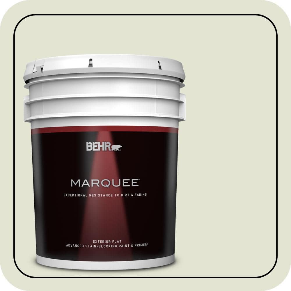 BEHR MARQUEE 5 gal. #S360-1 Yoga Daze Flat Exterior Paint & Primer