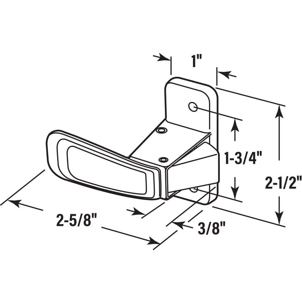 Prime-Line Storm and Screen Door Inside Interior Latch with Screws, Brown (Single Pack) (2)