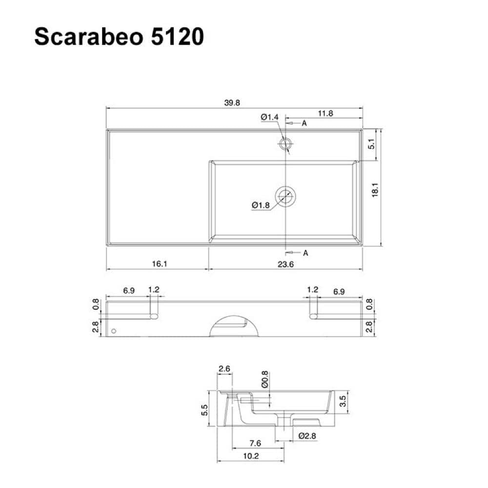 Nameeks Teorema 2-Wall Mounted Bathroom Sink in White (3)