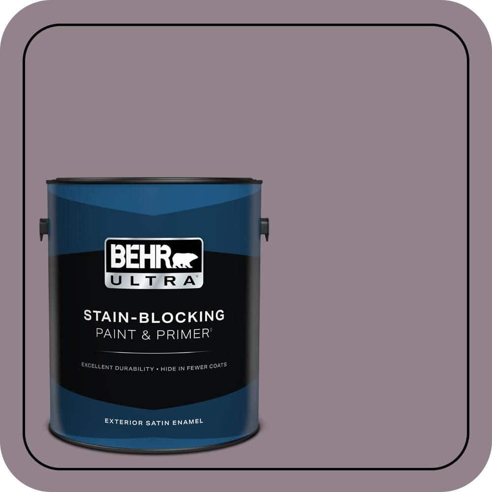 BEHR ULTRA 1 gal. #N110-4 Gothic Purple Satin Enamel Exterior Paint & Primer