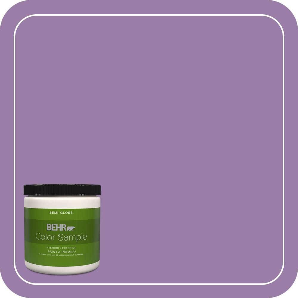 BEHR PREMIUM PLUS 8 oz. #MQ4-61 Lilac Intuition Semi-Gloss Interior/Exterior Paint & Primer Color Sample (1)