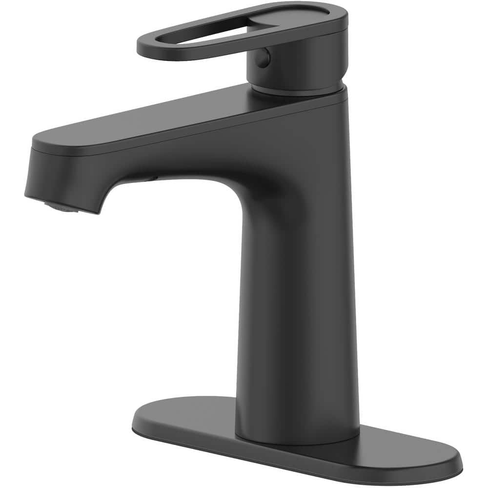 Glacier Bay Kendrick Single Hole Single-Handle Bathroom Faucet in Matte Black (2)