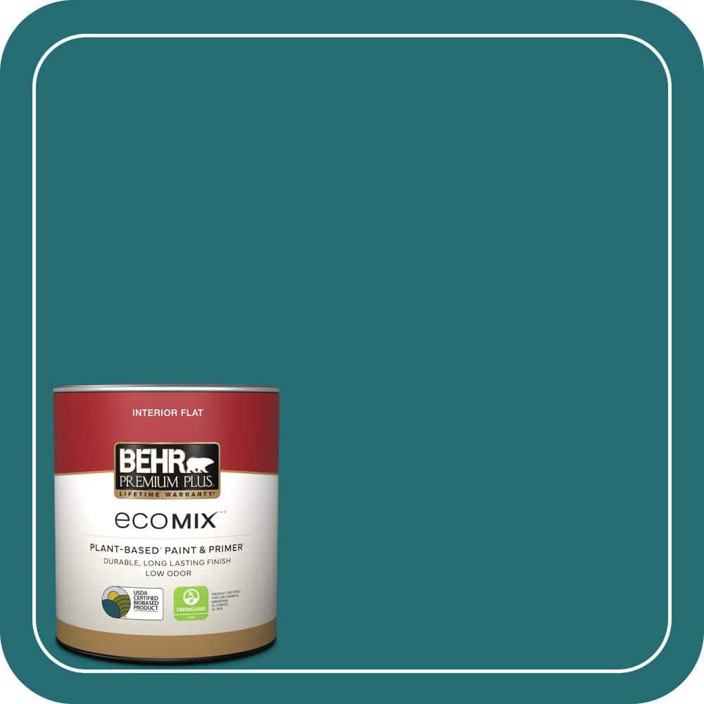 BEHR PREMIUM PLUS 1 qt. #M460-7 Antigua Flat EcoMix Plant-Based Interior Paint & Primer (1)