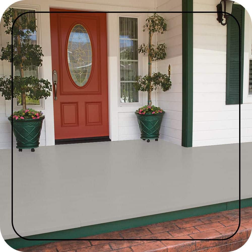BEHR PREMIUM 1 gal. #MS-79 Silver Gray Pebble Low-Lustre Enamel Interior/Exterior Porch and Patio Floor Paint (3)