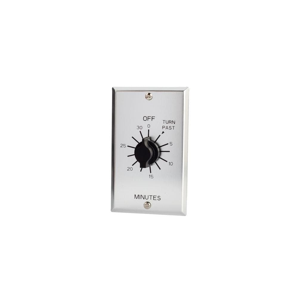 TORK C500-Series Multi-Volt 125/250/277 VAC 30-Minute Commercial Style Springwound Auto Off Indoor In-Wall Timer