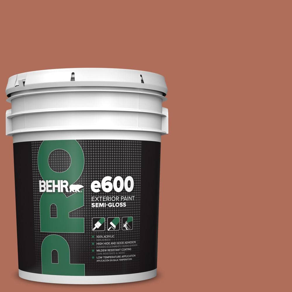 BEHR PRO 5 gal. #BXC-39 Sunset Orange Semi-Gloss Exterior Paint