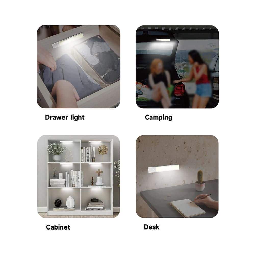 Commercial Electric 9 in. USB Rechargeable Silver Integrated LED Under Cabinet Light (2-Pack) (4)