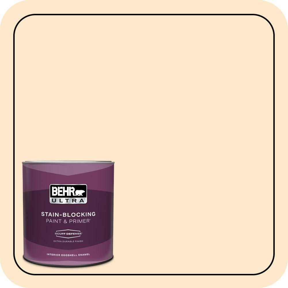 BEHR ULTRA 1 qt. #YL-W02 Spanish Lace Extra Durable Eggshell Enamel Interior Paint & Primer