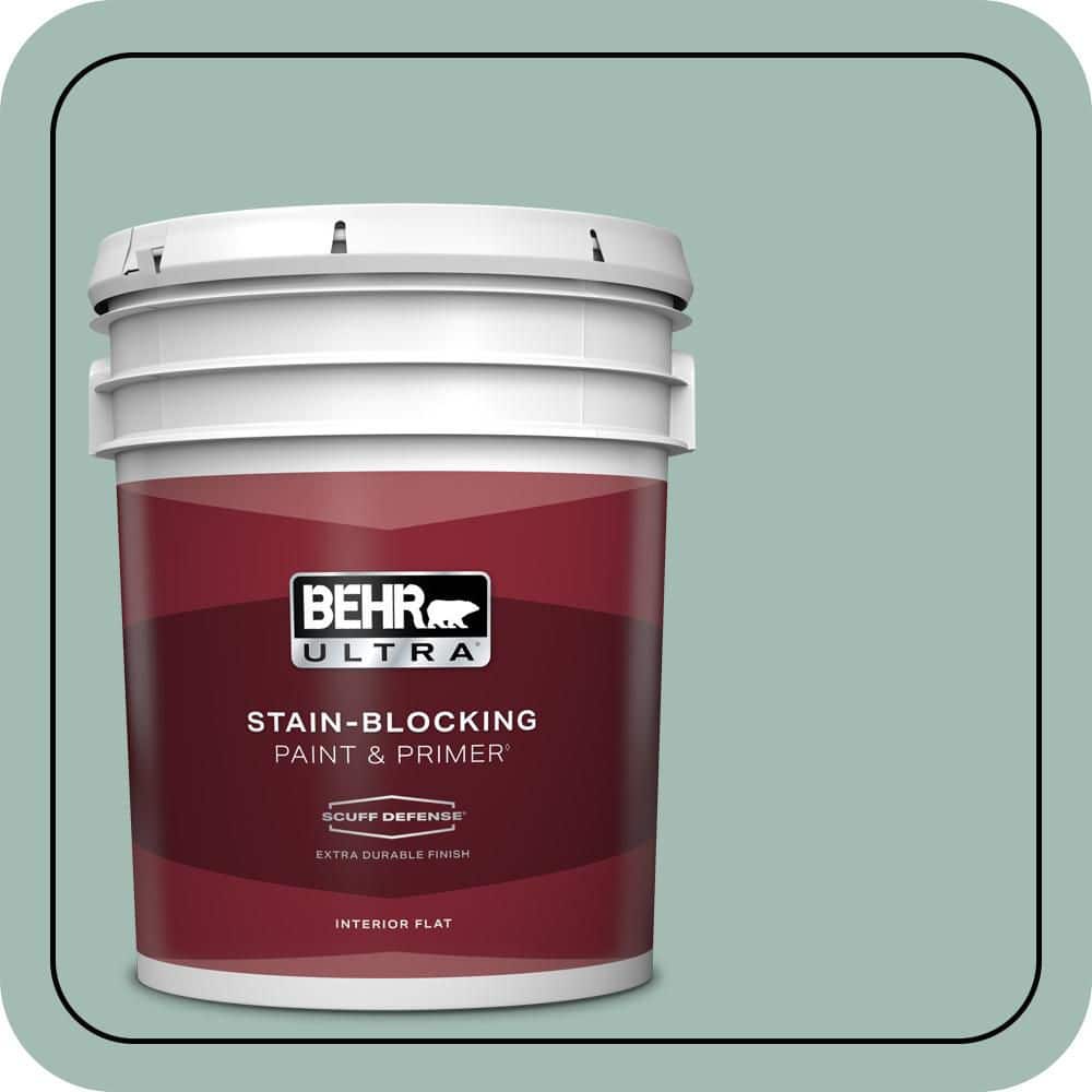 BEHR ULTRA 5 gal. #S430-3 Garden Twilight Extra Durable Flat Interior Paint & Primer