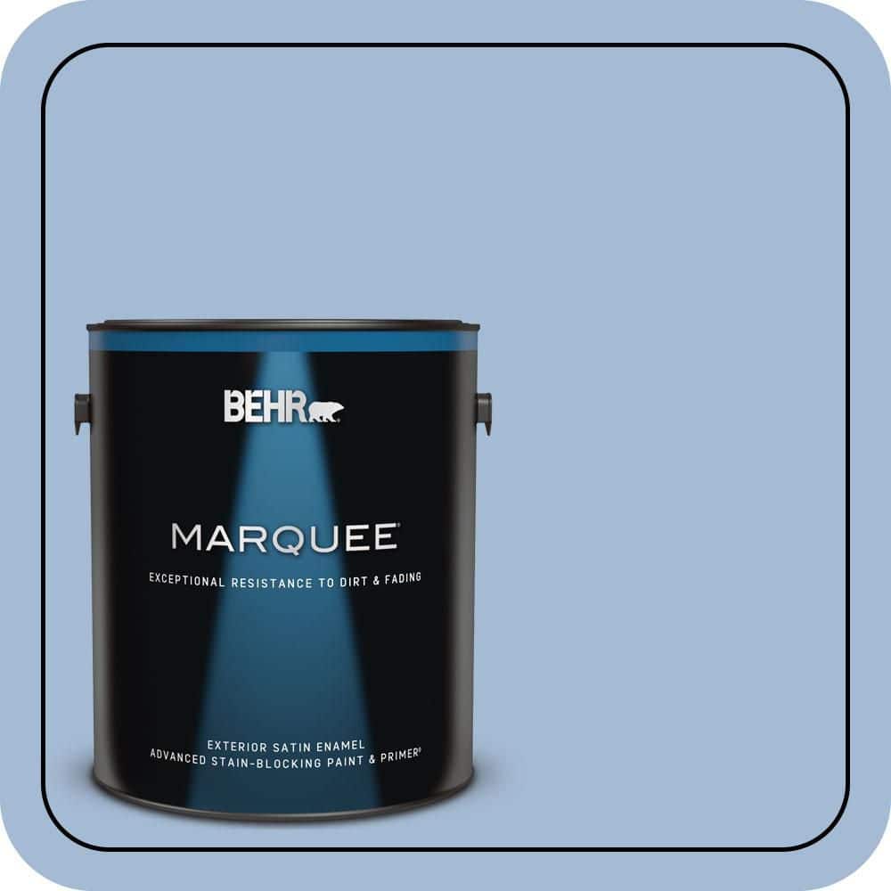 BEHR MARQUEE 1 gal. #M530-3 Perennial Blue Satin Enamel Exterior Paint & Primer