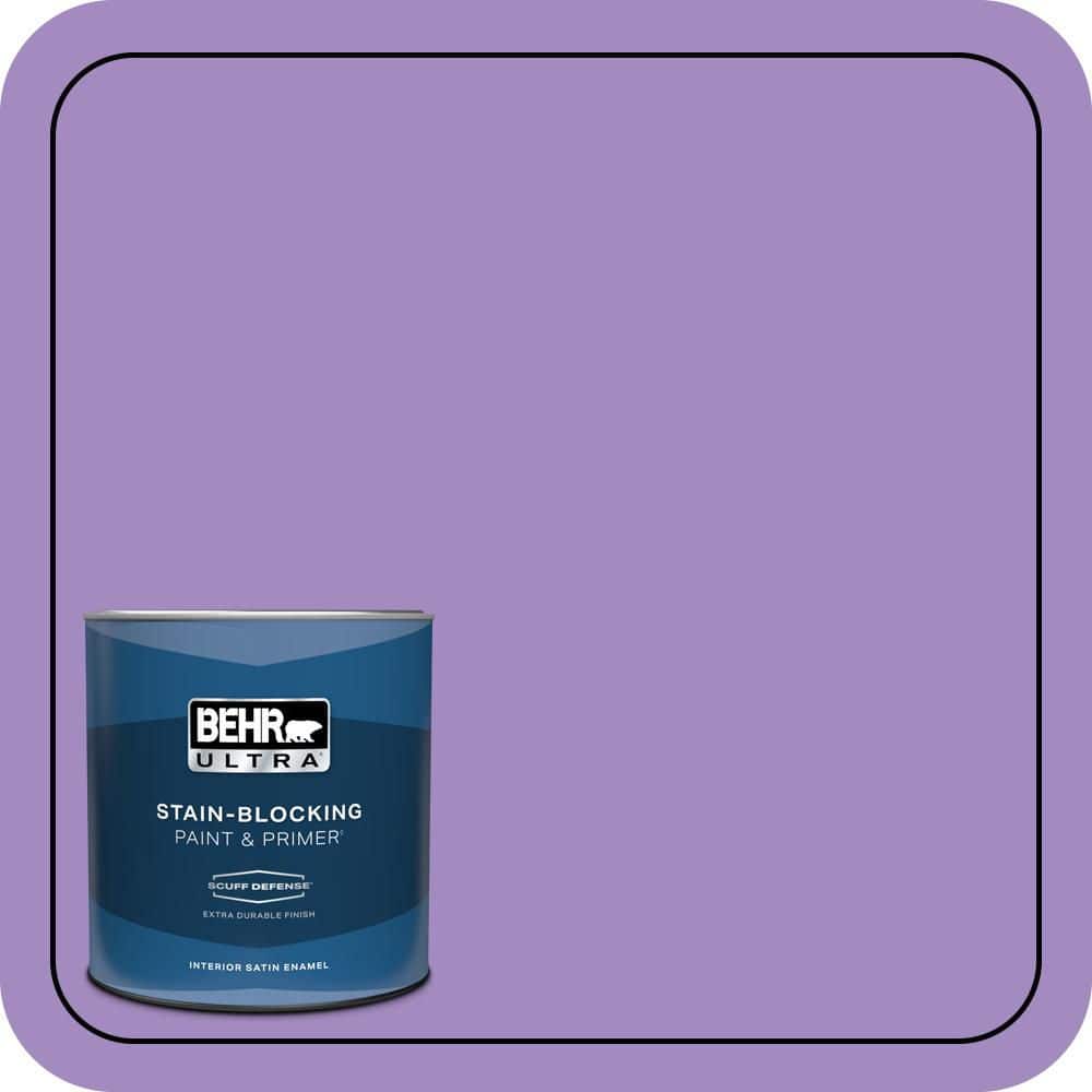 BEHR ULTRA 1 qt. #P570-4 Classic Bouquet Extra Durable Satin Enamel Interior Paint & Primer