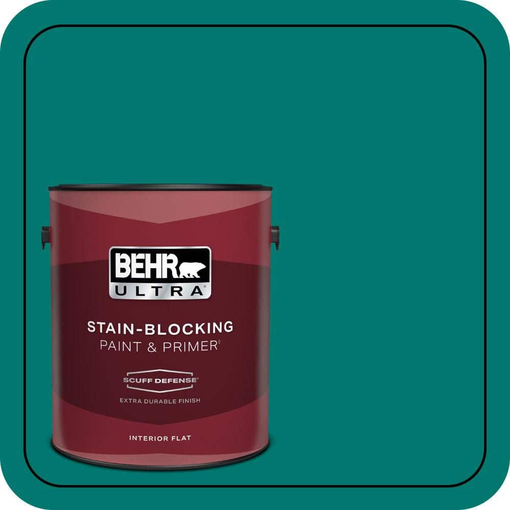 BEHR ULTRA 1 gal. #490B-7 Mermaid Harbor Extra Durable Flat Interior Paint & Primer