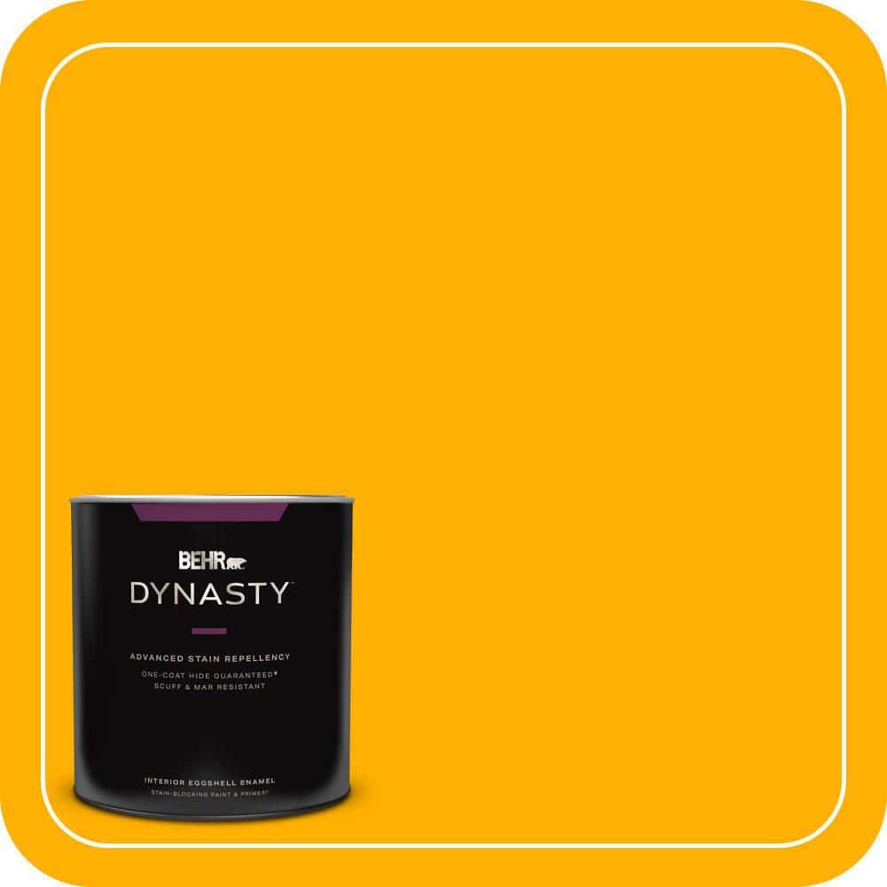 BEHR DYNASTY 1 qt. #S-G-350 Desert Glow Eggshell Enamel Interior Stain-Blocking Paint and Primer