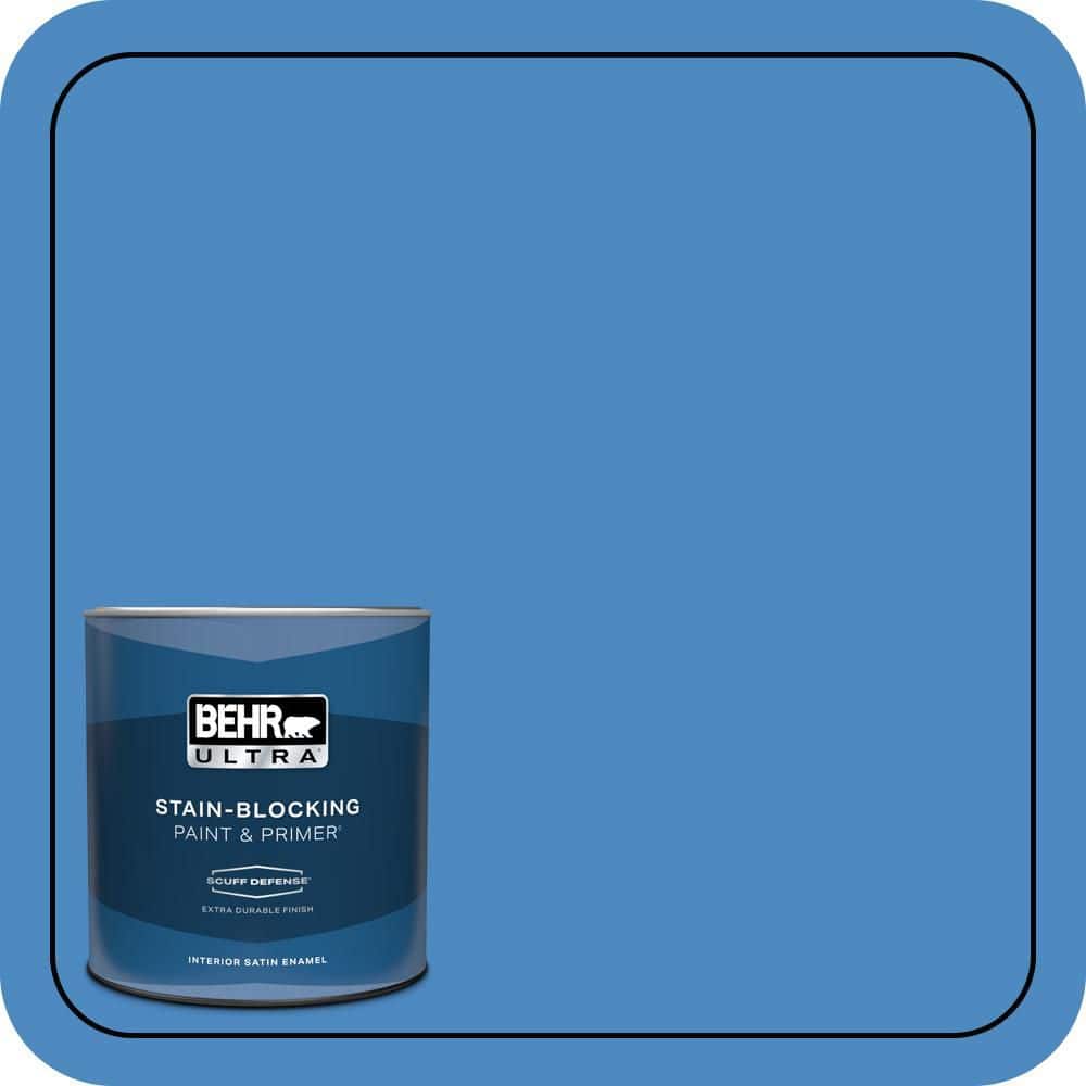 BEHR ULTRA 1 qt. #P520-5 Boat House Extra Durable Satin Enamel Interior Paint & Primer