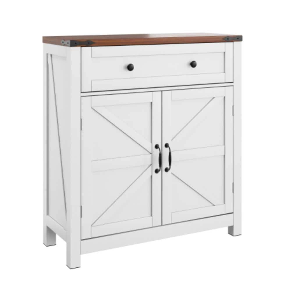 Unbranded 30 in. W x 12 in. D x 32.5 in. H Bathroom White Linen Cabinet (1)