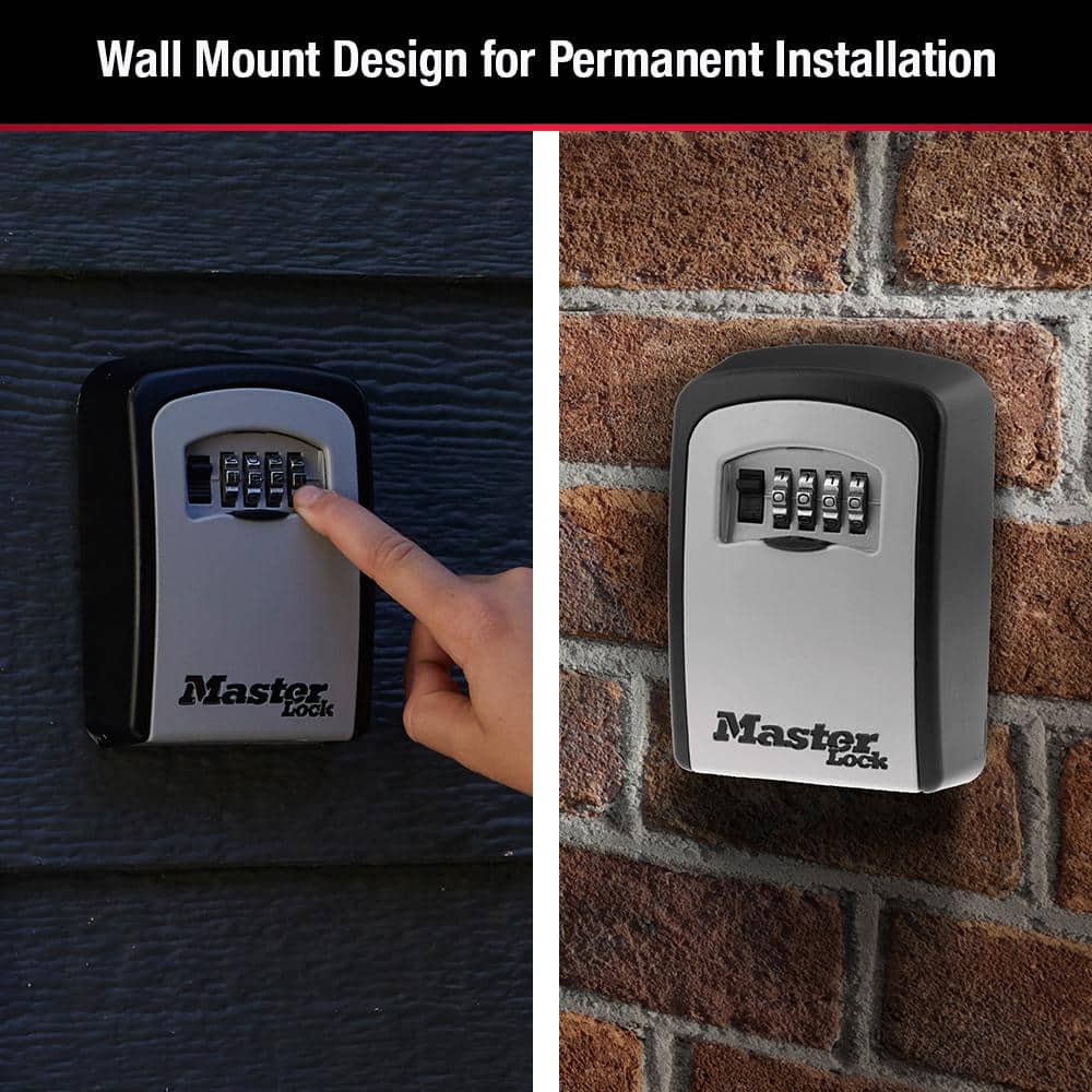 Master Lock Lock Box, Resettable Combination Dials (4)