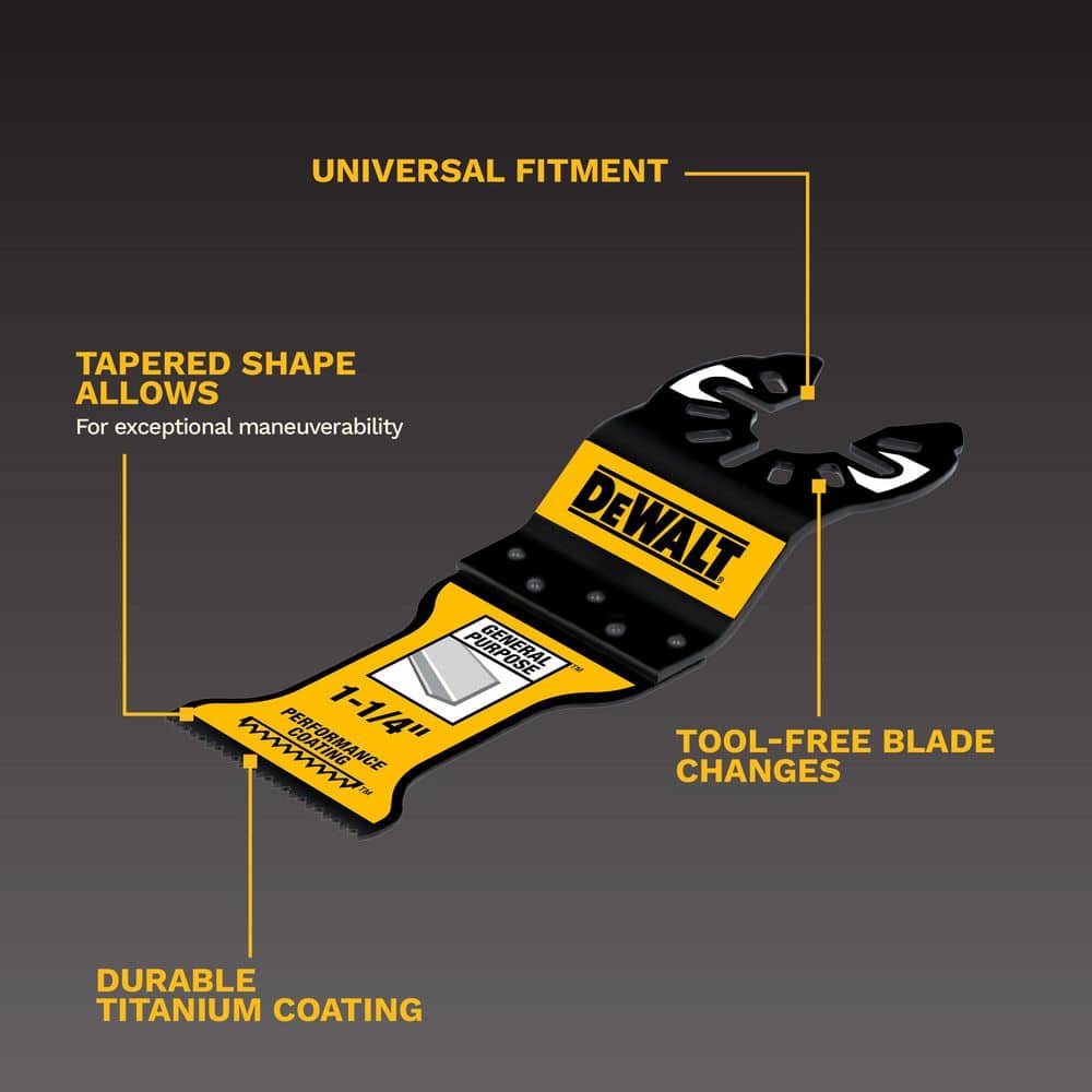 DEWALT Oscillating Titanium Nitride Coated Metal Blade (2)