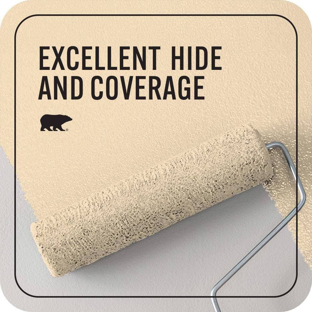 BEHR PREMIUM PLUS 1 qt. #310E-2 Stable Hay Flat EcoMix Plant-Based Interior Paint & Primer (2)