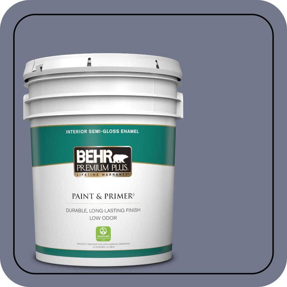BEHR PREMIUM PLUS 5 gal. #S550-5 Fantasia Semi-Gloss Enamel Low Odor Interior Paint & Primer
