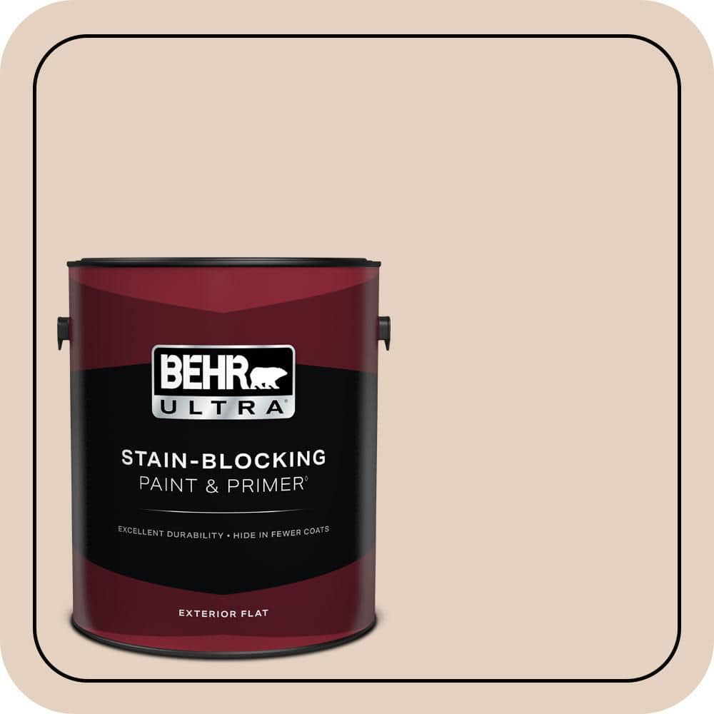 BEHR ULTRA 1 gal. #S220-1 Autumn Blush Flat Exterior Paint & Primer