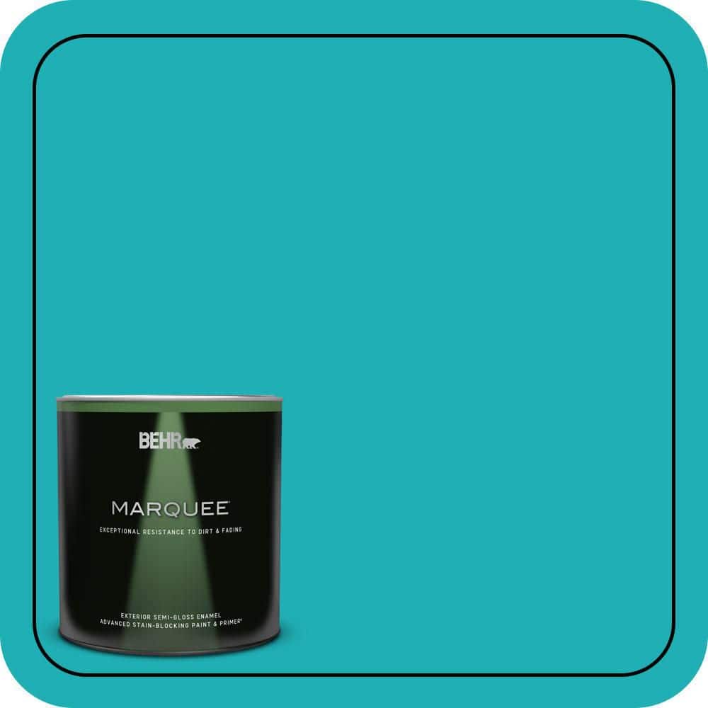 BEHR MARQUEE 1 qt. #500B-5 Mermaid Treasure Semi-Gloss Enamel Exterior Paint & Primer