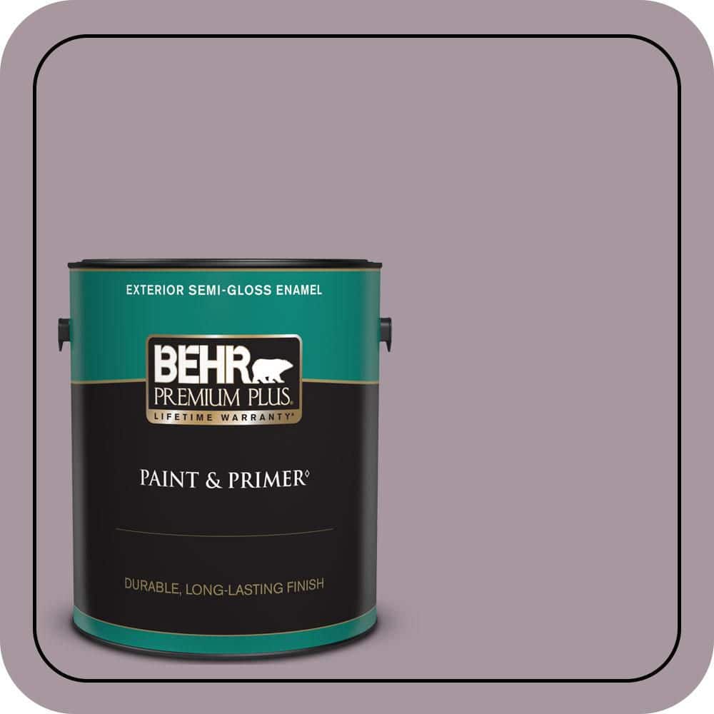 BEHR PREMIUM PLUS 1 gal. #N110-3 Fig Preserves Semi-Gloss Enamel Exterior Paint & Primer