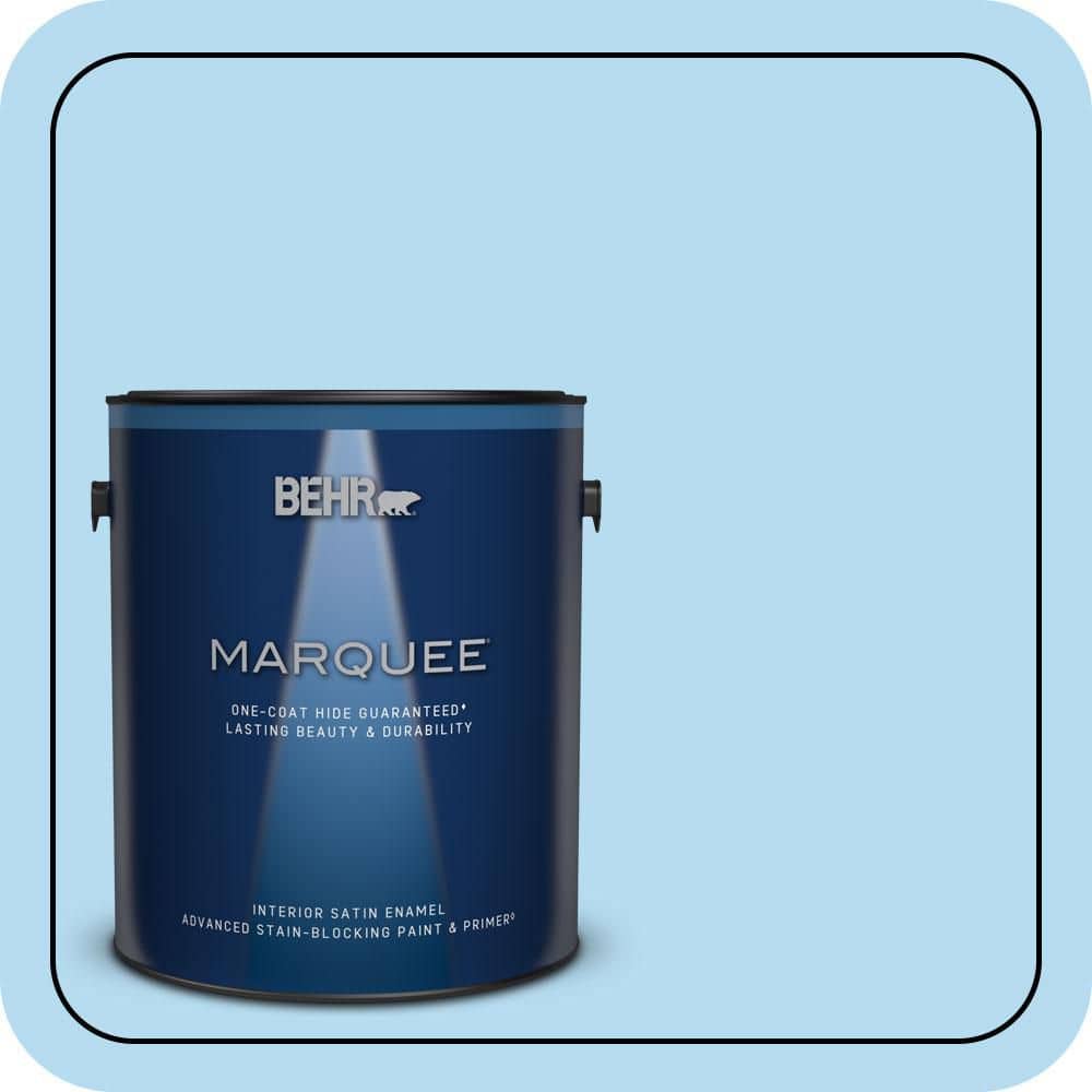BEHR MARQUEE 1 gal. #P500-2 Seashore Dreams Satin Enamel Interior Paint & Primer