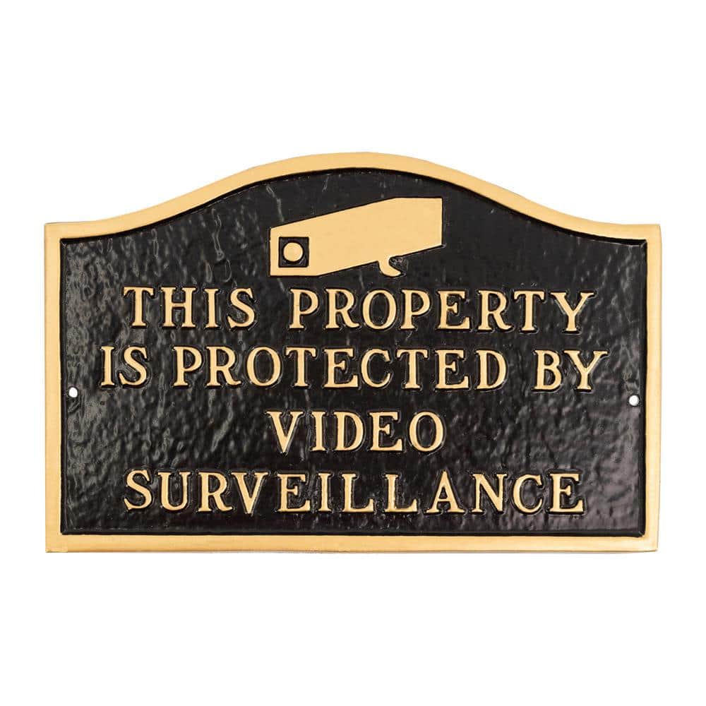 Montague Metal Products This Property is Standard Statement Plaque - Black/Gold